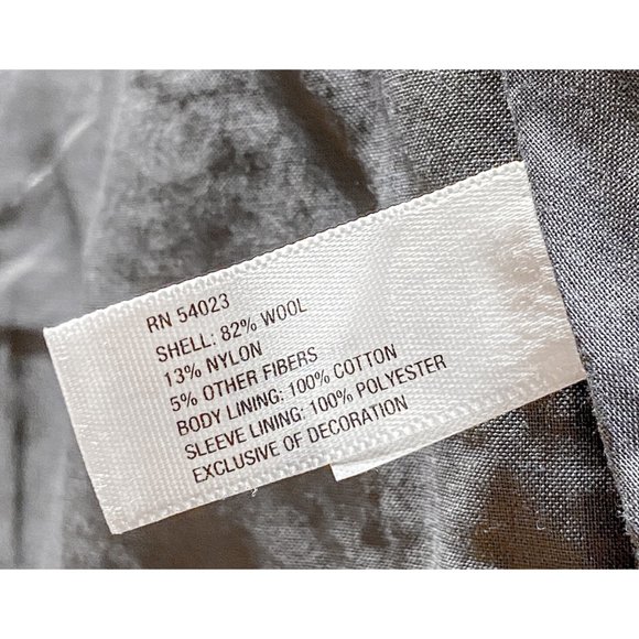 NWT Wool Military Blazer Style High Collar Gray Button GAP Jacket - Picture 6 of 7